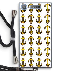 CaseCompany Musketon Anchor: Sony Xperia XZ1 Transparant Hoesje met koord