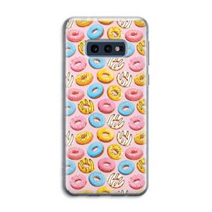 CaseCompany Pink donuts: Samsung Galaxy S10e Transparant Hoesje