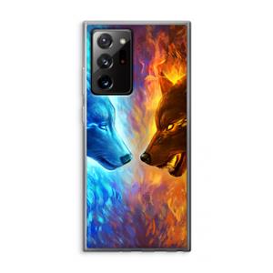 CaseCompany Fire & Ice: Samsung Galaxy Note 20 Ultra / Note 20 Ultra 5G Transparant Hoesje