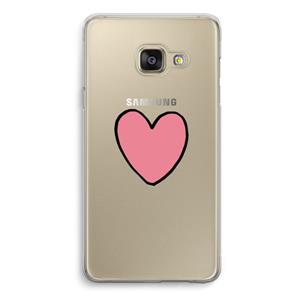 CaseCompany Hartje: Samsung A3 (2017) Transparant Hoesje
