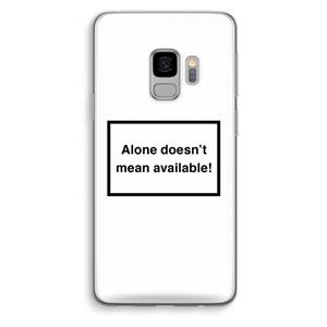 CaseCompany Alone: Samsung Galaxy S9 Transparant Hoesje