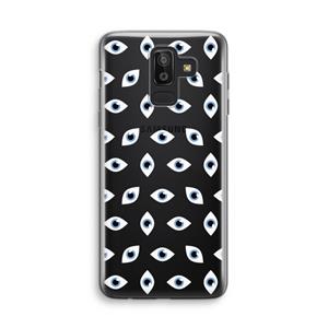CaseCompany Eyes pattern: Samsung Galaxy J8 (2018) Transparant Hoesje