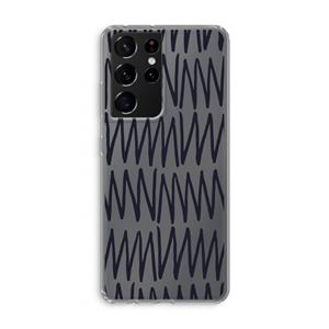 CaseCompany Marrakech Zigzag: Samsung Galaxy S21 Ultra Transparant Hoesje