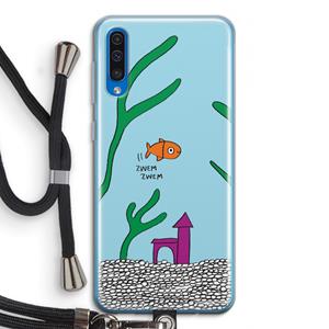 CaseCompany Aquarium: Samsung Galaxy A50 Transparant Hoesje met koord