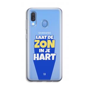 CaseCompany Laat de zon in je hart: Samsung Galaxy A40 Transparant Hoesje