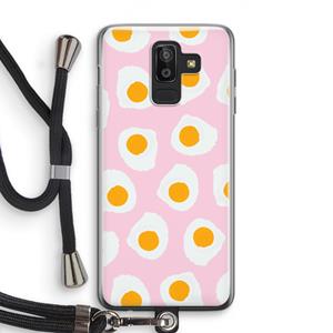CaseCompany Dancing eggs: Samsung Galaxy J8 (2018) Transparant Hoesje met koord