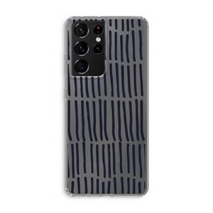 CaseCompany Moroccan stripes: Samsung Galaxy S21 Ultra Transparant Hoesje