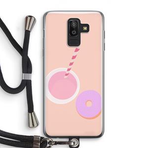 CaseCompany Donut: Samsung Galaxy J8 (2018) Transparant Hoesje met koord