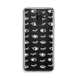CaseCompany Eye pattern #3: Samsung Galaxy J8 (2018) Transparant Hoesje