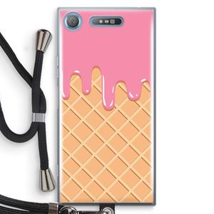 CaseCompany Ice cream: Sony Xperia XZ1 Transparant Hoesje met koord