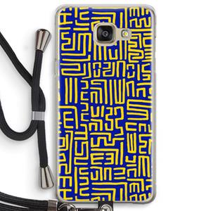 CaseCompany Majorelle Blue Print: Samsung Galaxy A5 (2016) Transparant Hoesje met koord