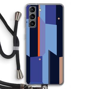 CaseCompany Gestalte 3: Samsung Galaxy S21 Transparant Hoesje met koord