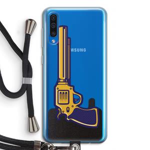 CaseCompany Pew Pew Pew: Samsung Galaxy A50 Transparant Hoesje met koord