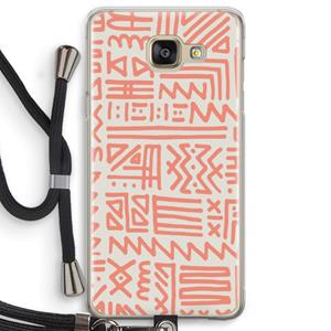 CaseCompany Marrakech Pink: Samsung Galaxy A5 (2016) Transparant Hoesje met koord