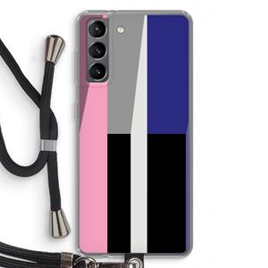 CaseCompany Gestalte 4: Samsung Galaxy S21 Transparant Hoesje met koord