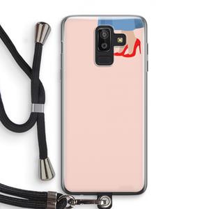 CaseCompany High heels: Samsung Galaxy J8 (2018) Transparant Hoesje met koord