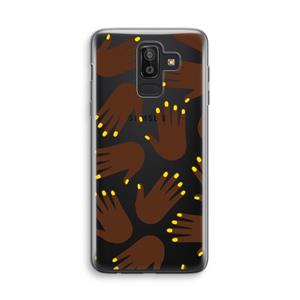 CaseCompany Hands dark: Samsung Galaxy J8 (2018) Transparant Hoesje