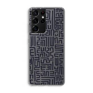 CaseCompany Moroccan Print: Samsung Galaxy S21 Ultra Transparant Hoesje