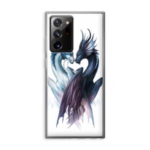 CaseCompany Yin Yang Dragons: Samsung Galaxy Note 20 Ultra / Note 20 Ultra 5G Transparant Hoesje