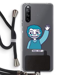 CaseCompany Zwaai: Sony Sony Xperia 10 III Transparant Hoesje met koord