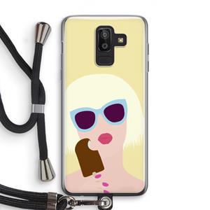 CaseCompany Ice cream: Samsung Galaxy J8 (2018) Transparant Hoesje met koord