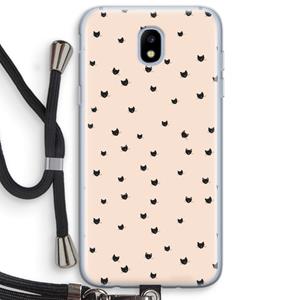 CaseCompany Kleine kattenkopjes: Samsung Galaxy J5 (2017) Transparant Hoesje met koord