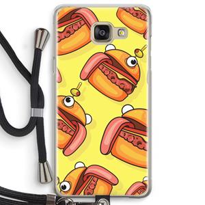 CaseCompany Hamburger: Samsung Galaxy A5 (2016) Transparant Hoesje met koord