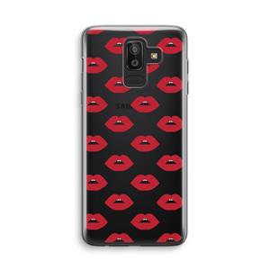 CaseCompany Lips: Samsung Galaxy J8 (2018) Transparant Hoesje