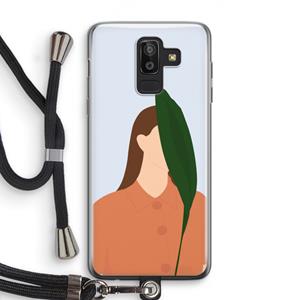 CaseCompany Leaf: Samsung Galaxy J8 (2018) Transparant Hoesje met koord