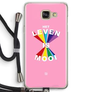CaseCompany Het Leven Is Mooi: Samsung Galaxy A5 (2016) Transparant Hoesje met koord