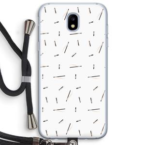 CaseCompany Hipster stripes: Samsung Galaxy J5 (2017) Transparant Hoesje met koord