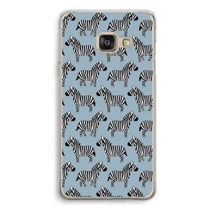 CaseCompany Zebra: Samsung A3 (2017) Transparant Hoesje
