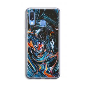 CaseCompany Black Unicorn: Samsung Galaxy A40 Transparant Hoesje