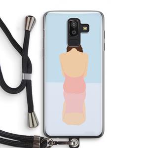CaseCompany Mirror: Samsung Galaxy J8 (2018) Transparant Hoesje met koord