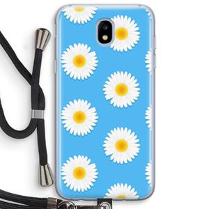 CaseCompany Margrietjes: Samsung Galaxy J5 (2017) Transparant Hoesje met koord