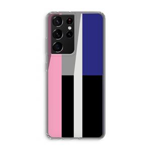 CaseCompany Gestalte 4: Samsung Galaxy S21 Ultra Transparant Hoesje