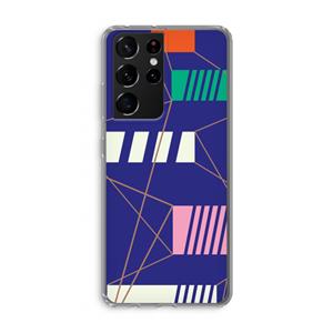 CaseCompany Gestalte 5: Samsung Galaxy S21 Ultra Transparant Hoesje