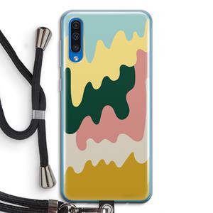 CaseCompany Baar B: Samsung Galaxy A50 Transparant Hoesje met koord