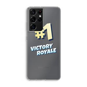 CaseCompany Victory Royale: Samsung Galaxy S21 Ultra Transparant Hoesje