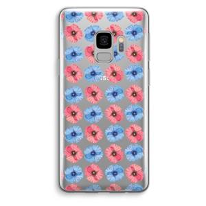 CaseCompany Klaproosjes: Samsung Galaxy S9 Transparant Hoesje