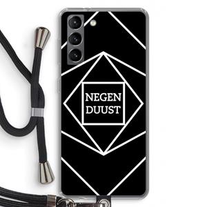 CaseCompany Negenduust geometrisch: Samsung Galaxy S21 Transparant Hoesje met koord