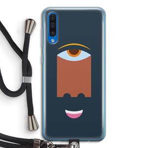 CaseCompany Mono M: Samsung Galaxy A50 Transparant Hoesje met koord