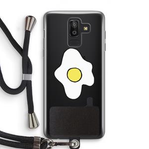 CaseCompany Spiegelei: Samsung Galaxy J8 (2018) Transparant Hoesje met koord