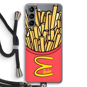 CaseCompany McElodie: Samsung Galaxy S21 Transparant Hoesje met koord