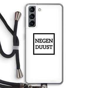 CaseCompany Negenduust vierkant: Samsung Galaxy S21 Transparant Hoesje met koord