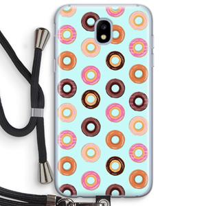 CaseCompany Donuts: Samsung Galaxy J5 (2017) Transparant Hoesje met koord