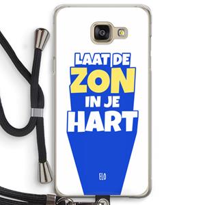 CaseCompany Laat de zon in je hart: Samsung Galaxy A5 (2016) Transparant Hoesje met koord