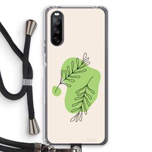 CaseCompany Beleaf in you: Sony Sony Xperia 10 III Transparant Hoesje met koord