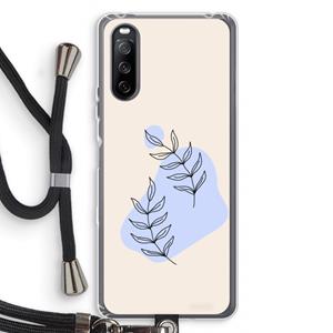 CaseCompany Leaf me if you can: Sony Sony Xperia 10 III Transparant Hoesje met koord