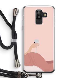 CaseCompany Wine: Samsung Galaxy J8 (2018) Transparant Hoesje met koord